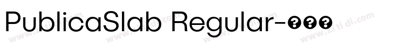 PublicaSlab Regular字体转换
